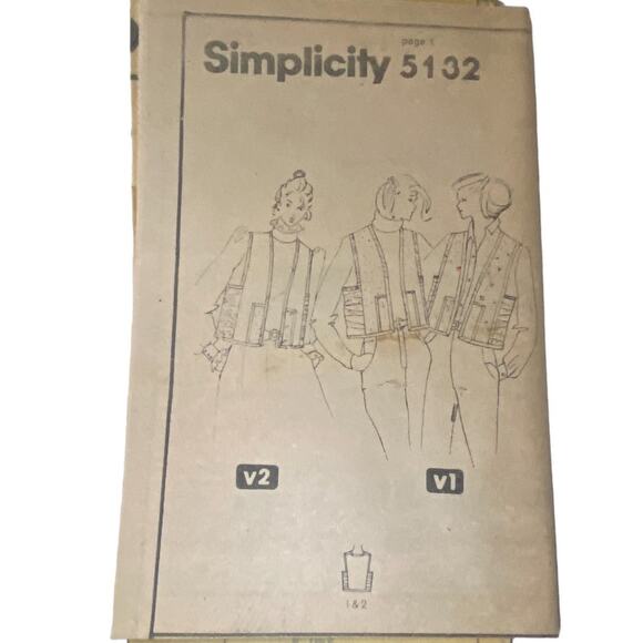Simplicity 5132 Pattern Vest Miss OS Uncut Quilted Mature Patchwork Boho - Picture 5 of 7